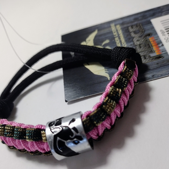 Duck Commander: Braided Bracelet Pink/Black/Brown Camo Adjustable Sliding Knots - Picture 3 of 11
